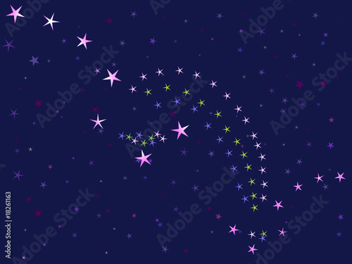 starry night sky with constellations  (vector illustration)