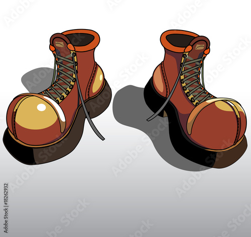 Grunge  boots. Vector illustration.