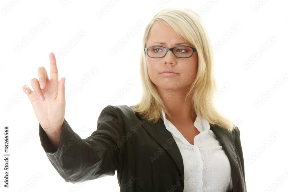 Businesswoman making choise