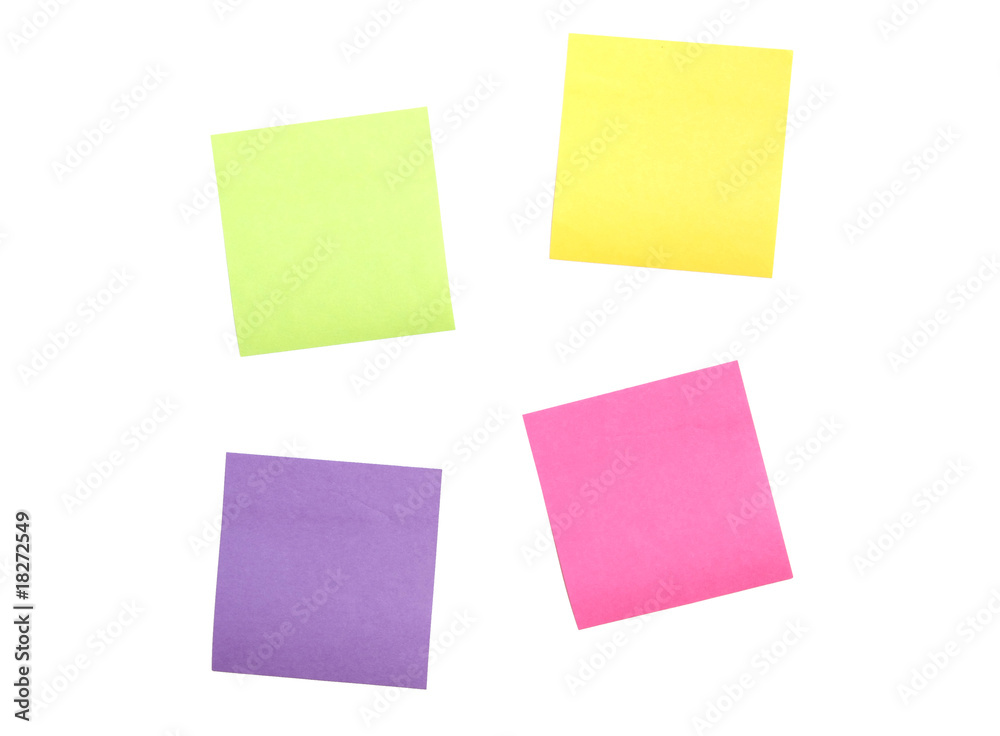 Four Scattered Post it Notes Far Four Scattered Post it Notes Far