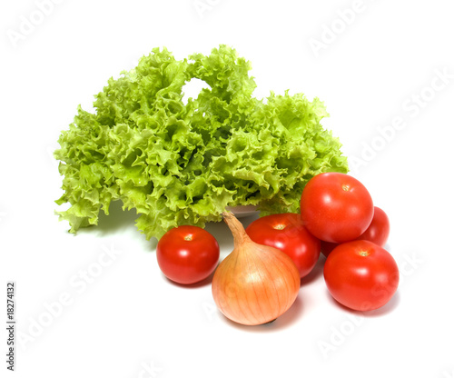 Lettuce salad and vegetables