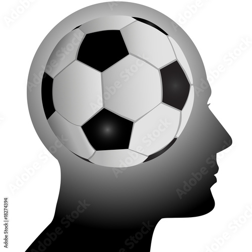 Fan head has football soccer in mind