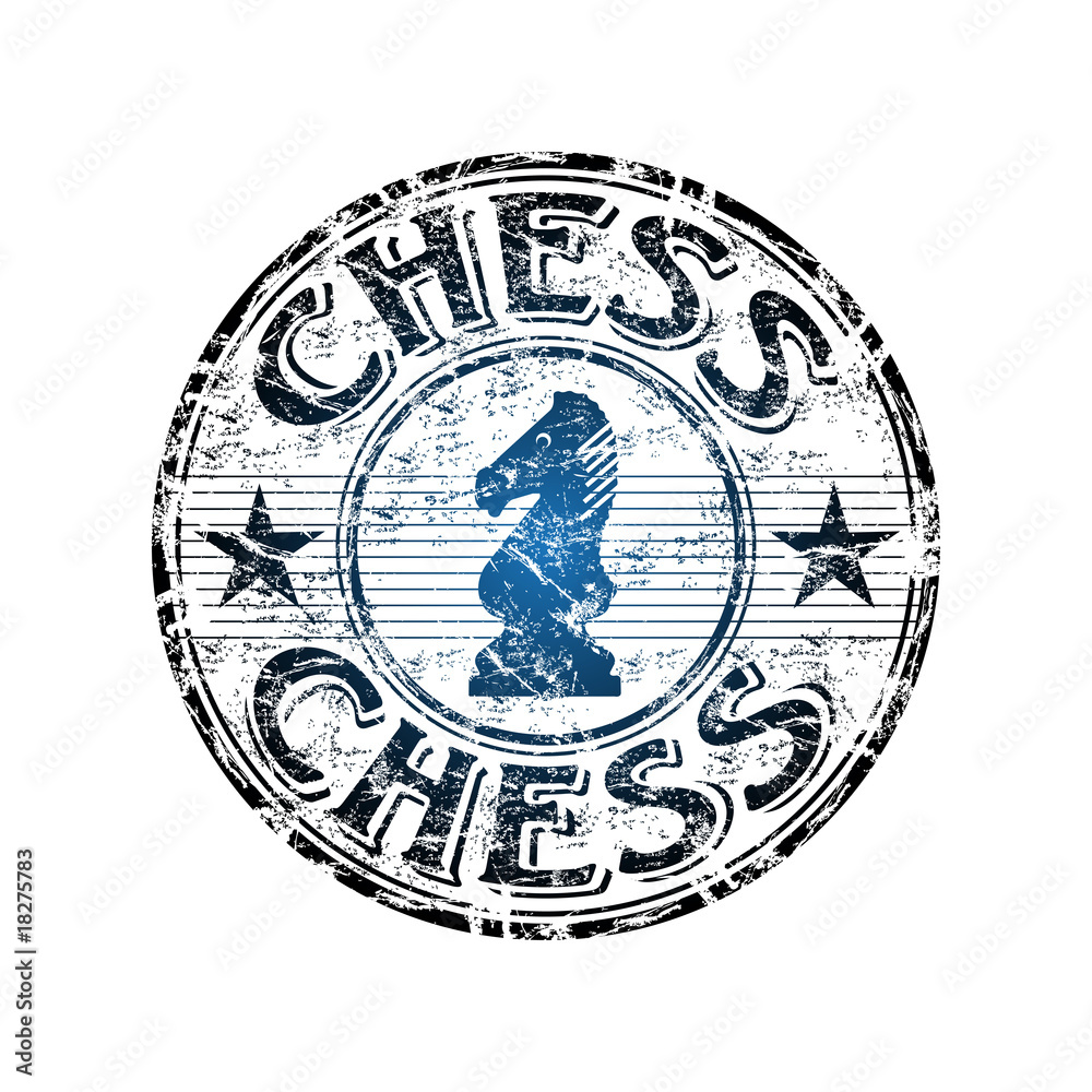 Chess grunge rubber stamp