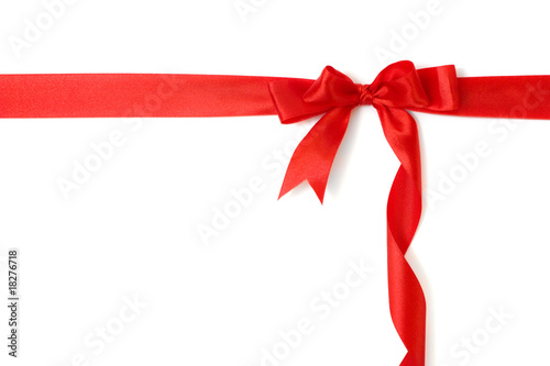 red gift ribbon and bow isolated over white. some other you may