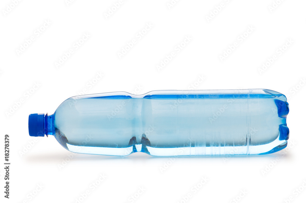 Bottles of water isolated on the white Bottles of water isolated on the white