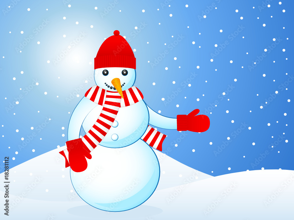 Fototapeta premium Christmas snowman 2
