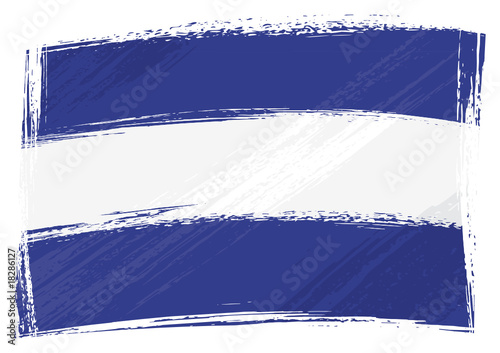 Grunge El Salvador flag
