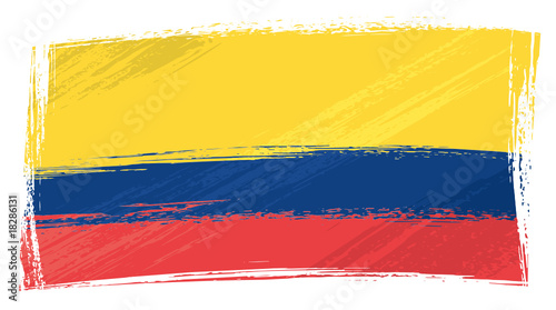 Grunge Ecuador flag