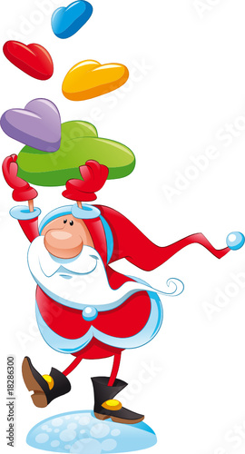 Santa Claus with gift