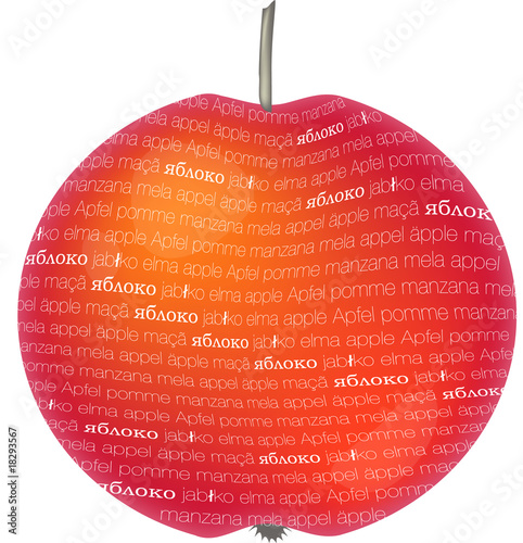 Apfel in verschiedenen Sprachen
