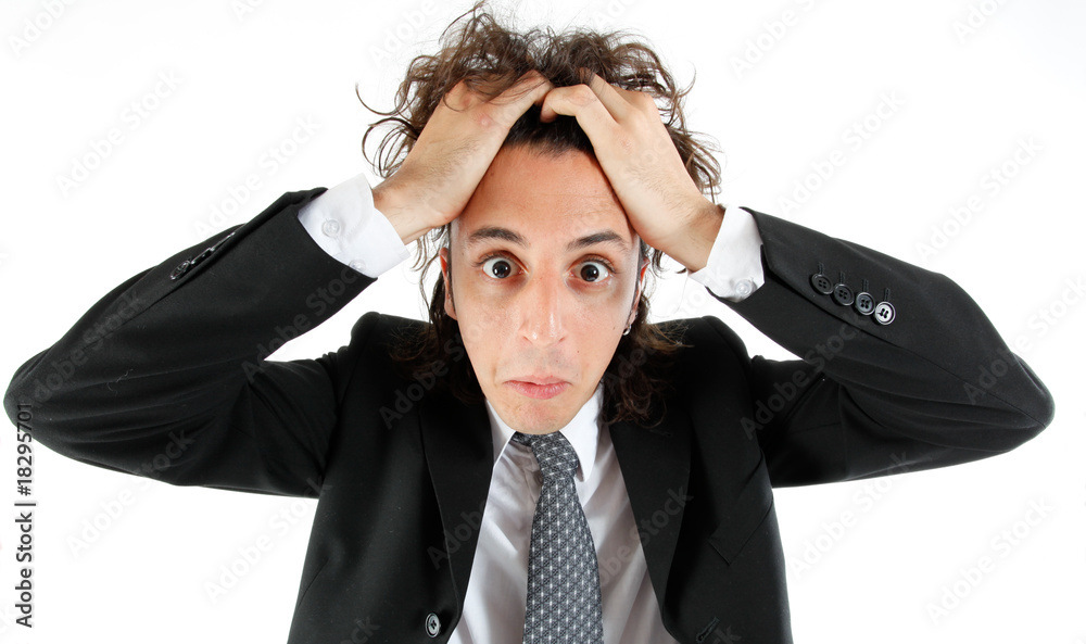 young businessman facial expression young businessman facial expression