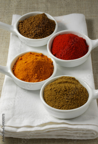 Indian ground spice selection