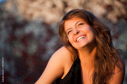 beautiful girl smiling