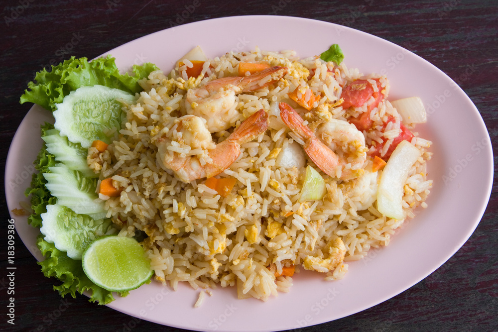 Fried rice with seafood Fried rice with seafood