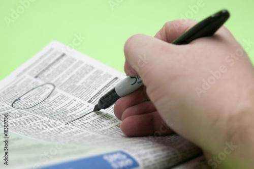 Highlighting adds in newspaper