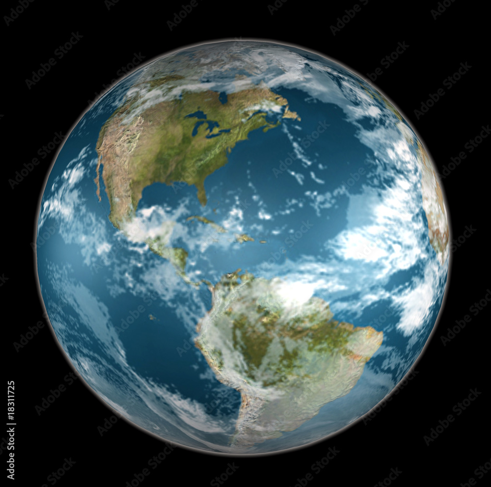 Obraz premium Earth On Black