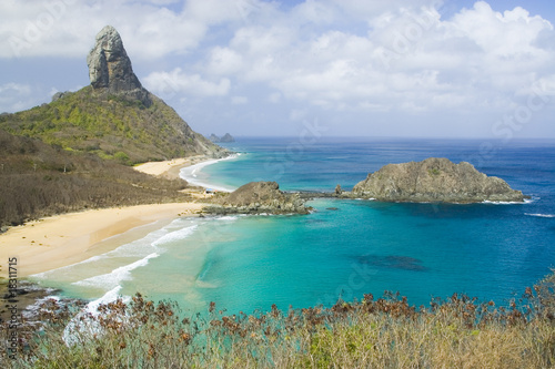 View of fernando de noronha beaches from fort point