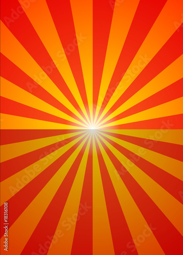 Retro Radial Light with Russian poster palette with reflection