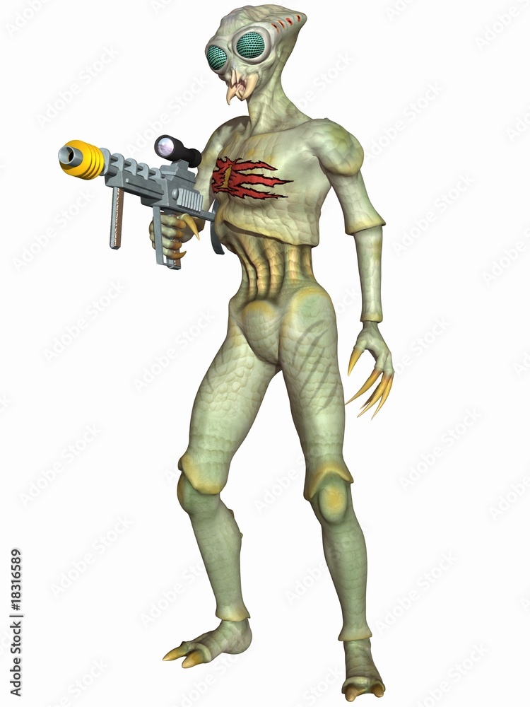 Fototapeta premium Insectoid - Fantasy Alien Figure