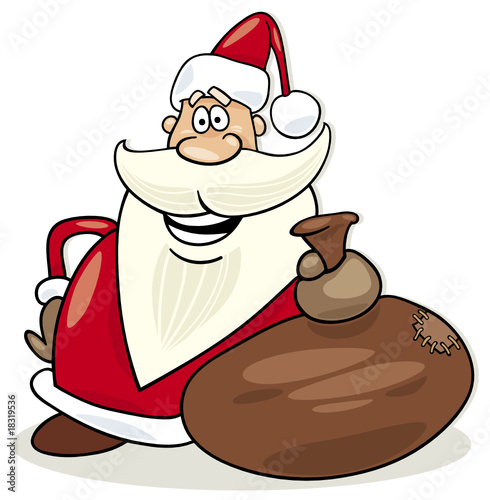 santa claus with sack of gifts