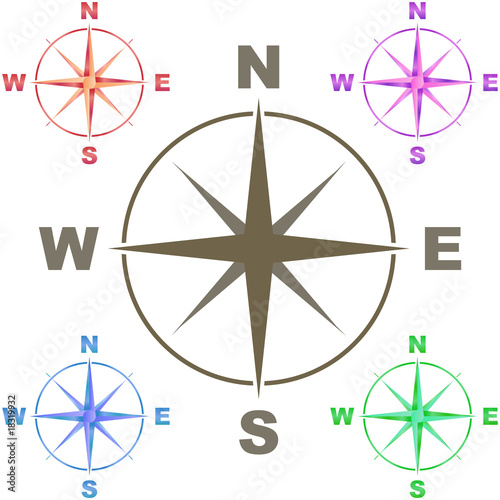 Vector compass. Graphic elements set.