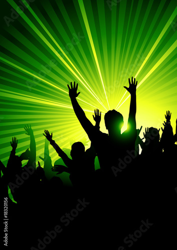 Energetic Dance Crowd