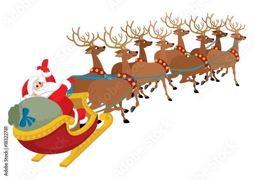 Santa on White