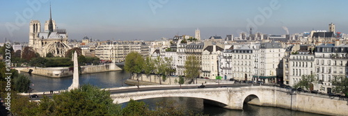 bridge and building at the historical center of Paris #18323760