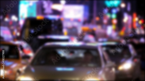 Times Square in New York City at Night, Blurred motion
