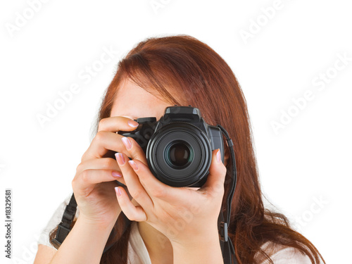 Woman with camera