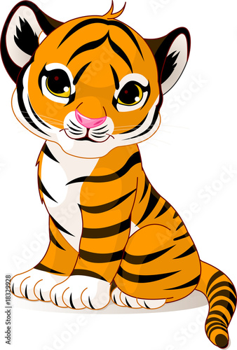 Cute tiger cub