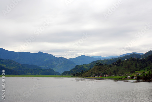 fewa lake wetlands landscape of nepal