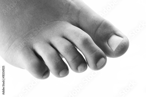 trattamento di bellezza piedi in bianco e nero