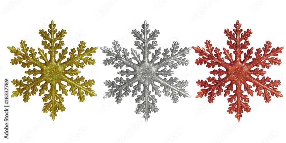 étoiles de noël (dorée,argentée,rouge)