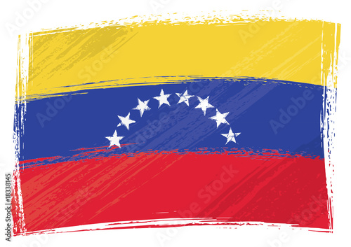 Grunge Venezuela flag photo