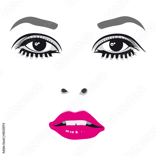 Woman Face Vector Illustration
