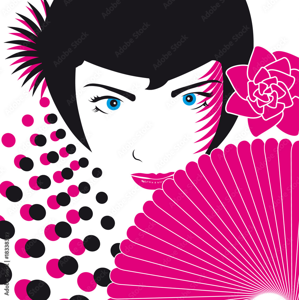 Woman Face Vector Illustration