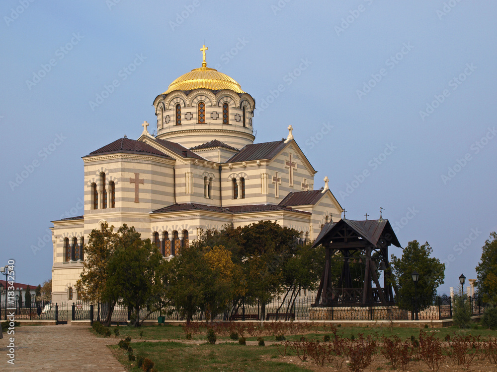 An orthodox temple is in Khersonese