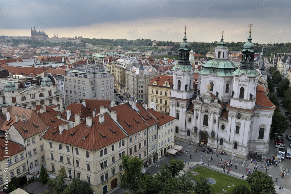 Vue sur les toits de Prague