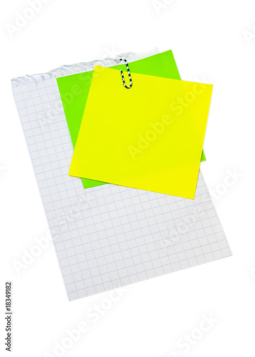 Post-its on the paper