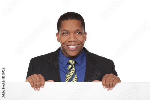 businessman - blank sign photo