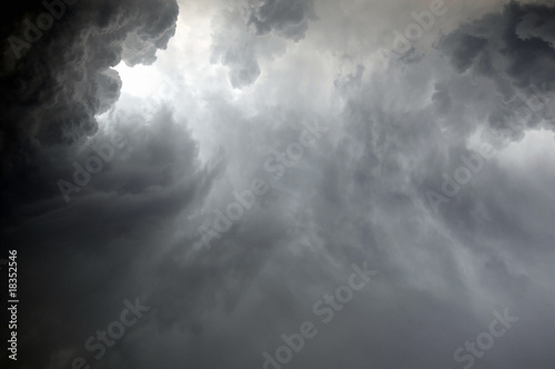 Dramatic clouds during a rainstorm