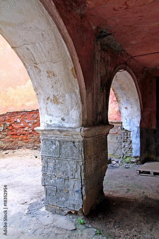 Fototapeta premium old destroyed building