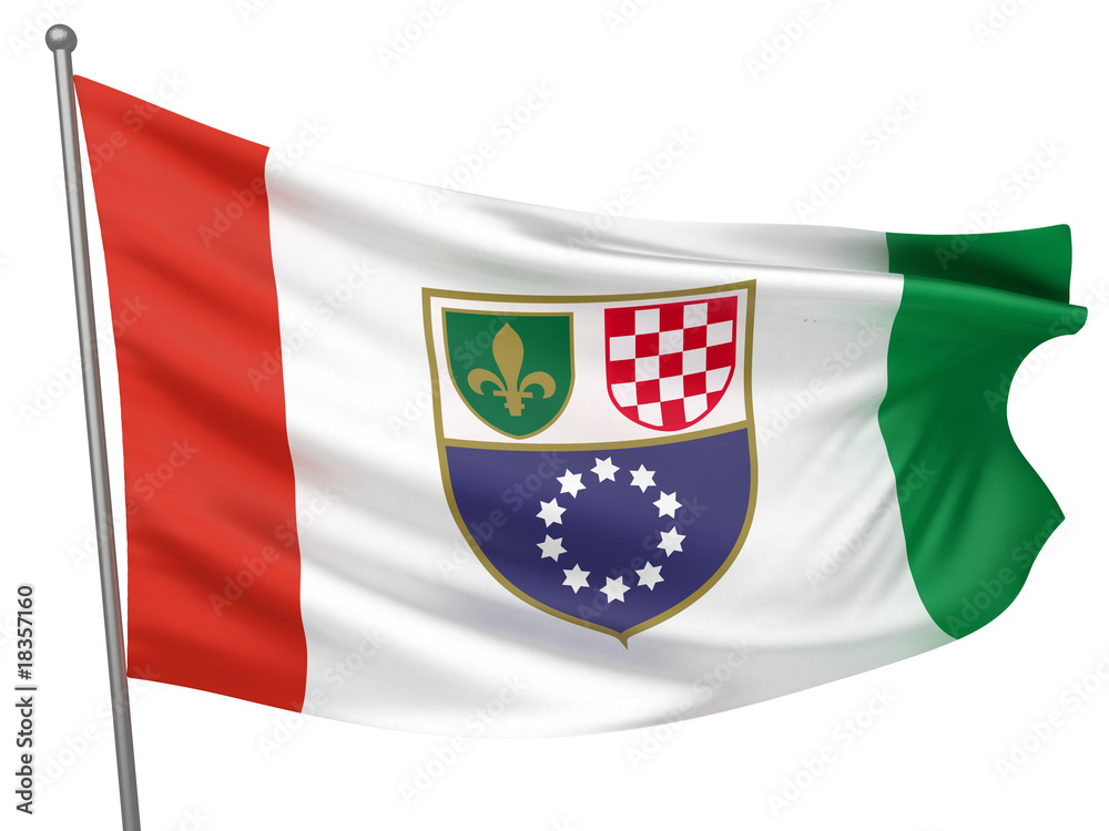 Naklejka premium Bosnia and Herzegovina, Federation of National Flag