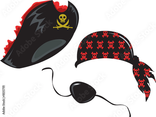 pirate hat and eye patch