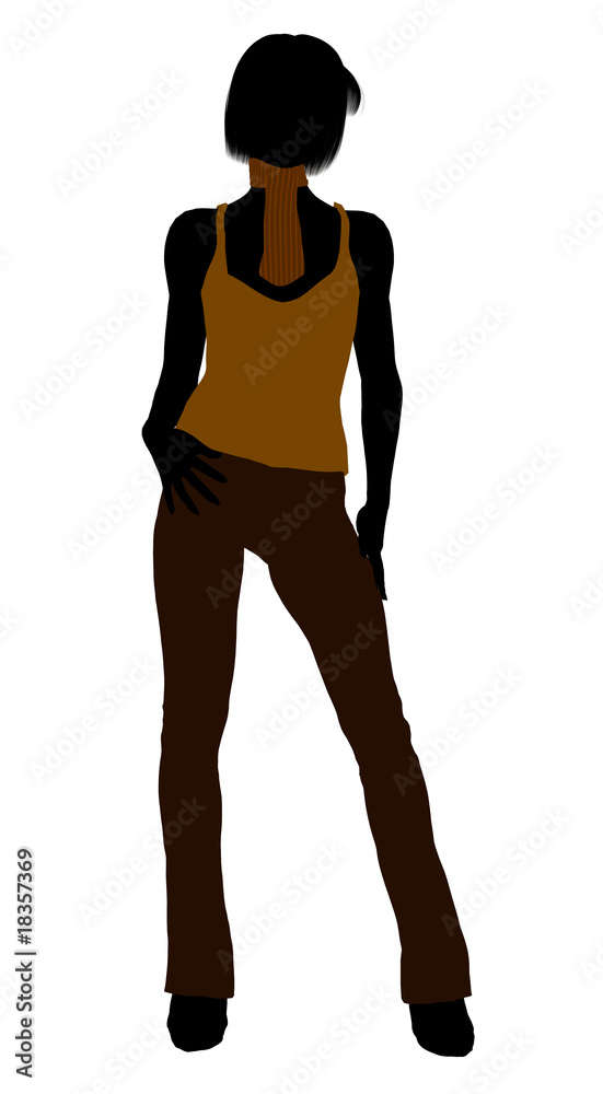 Casual Woman Illustration Silhouette