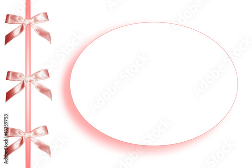 cadre et noeuds roses