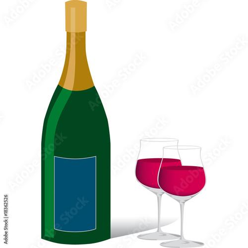 bottiglia,vino,bicchieri
