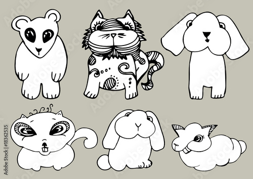 vector animal set