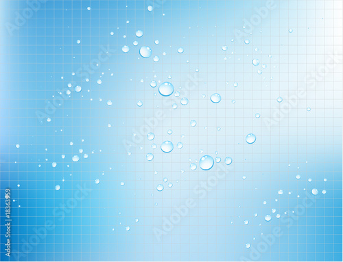 Vector water bubbles on textured background